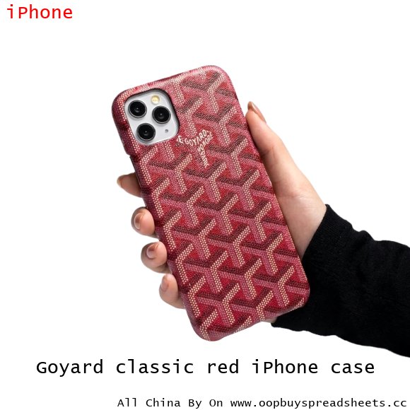 Goyard classic red iPhone case