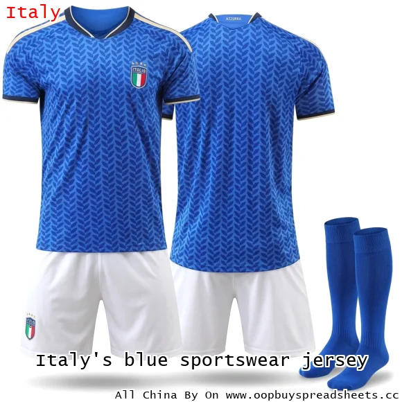 Italy's blue sportswear jersey