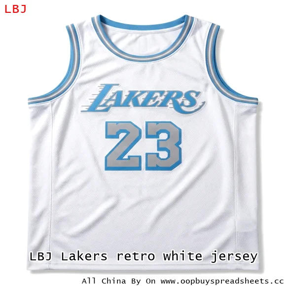 LBJ Lakers retro white jersey