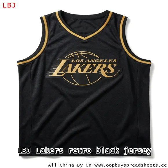 LBJ Lakers retro black jersey