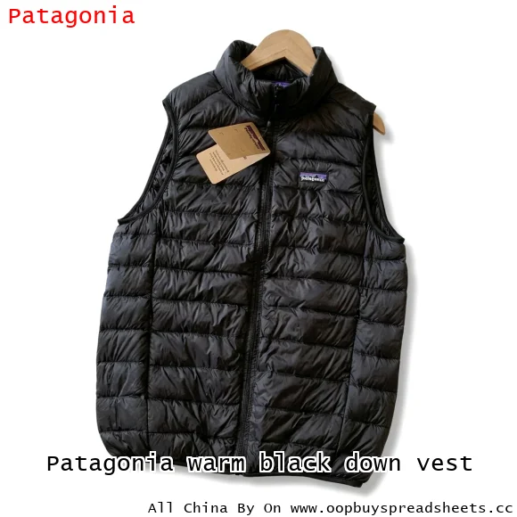 Patagonia warm black down vest