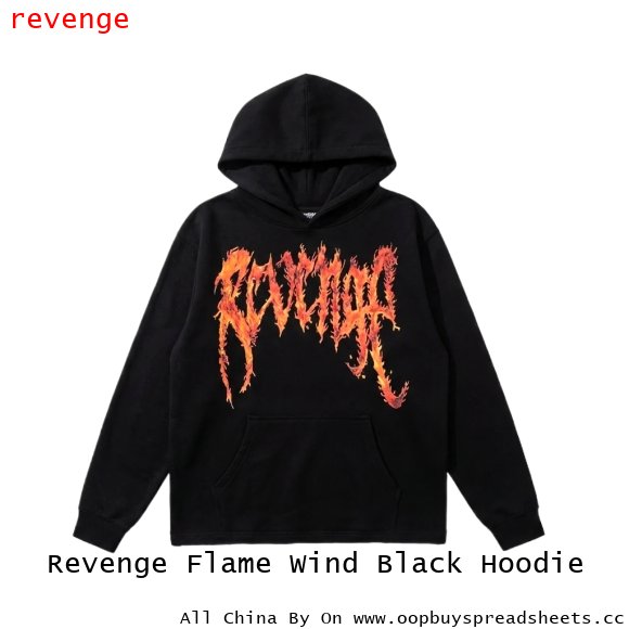 Revenge Flame Wind Black Hoodie