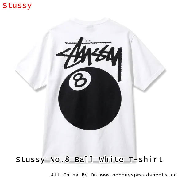 Stussy No.8 Ball White T-shirt