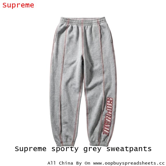 Supreme sporty grey sweatpants
