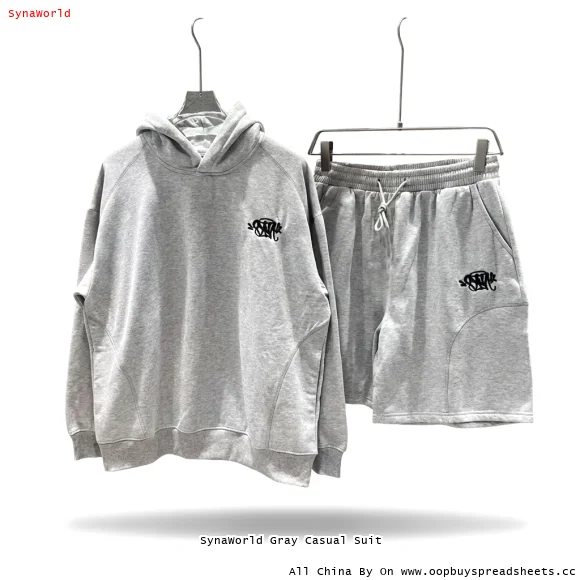 SynaWorld Gray Casual Suit