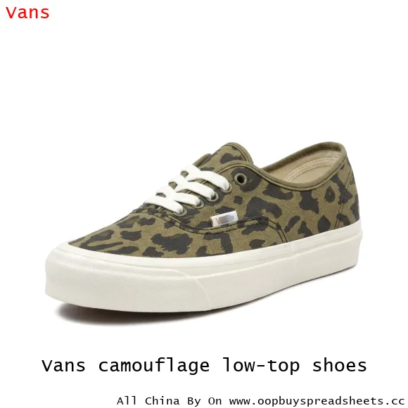 Vans camouflage low-top shoes