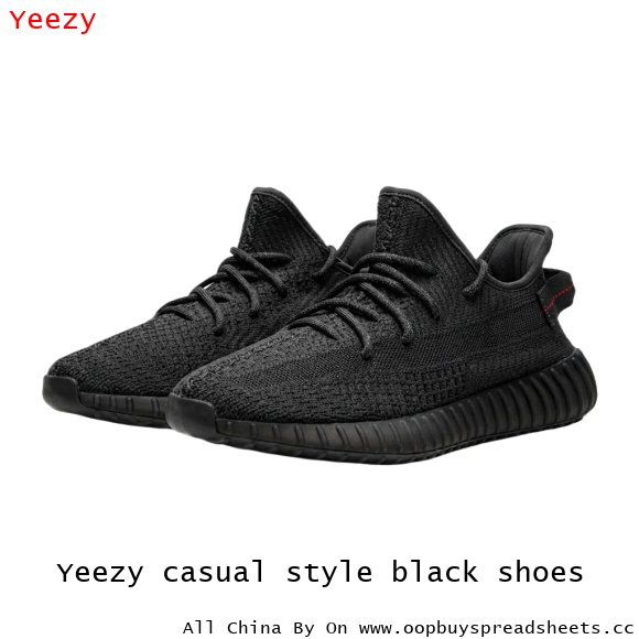 Yeezy casual style black shoes