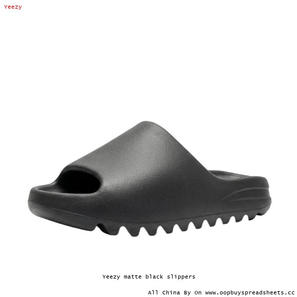 Yeezy matte black slippers