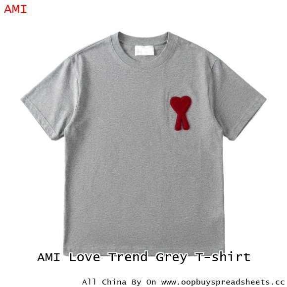 AMI Love Trend Grey T-shirt