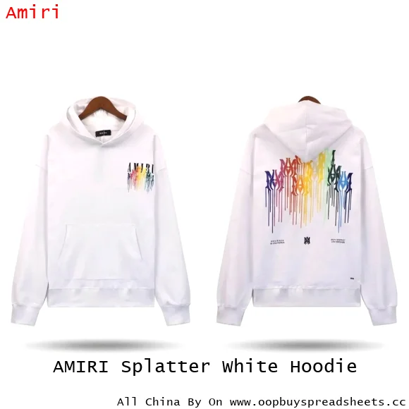 AMIRI Splatter White Hoodie