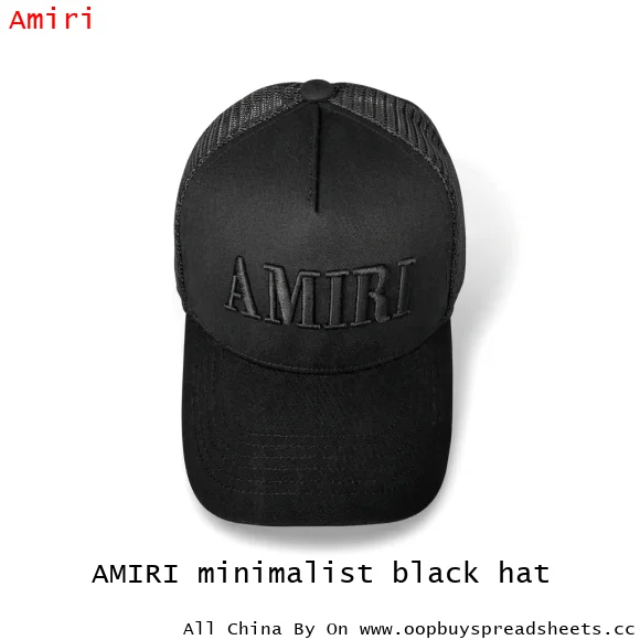 AMIRI minimalist black hat