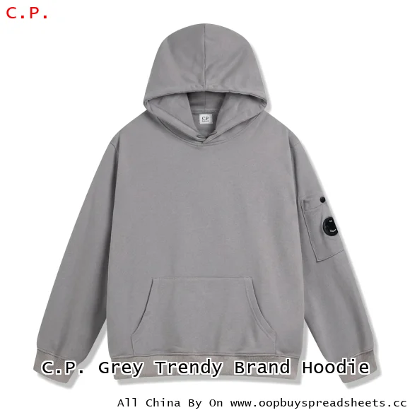 C.P. Grey Trendy Brand Hoodie