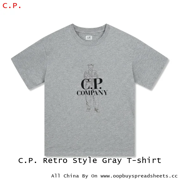 C.P. Retro Style Gray T-shirt