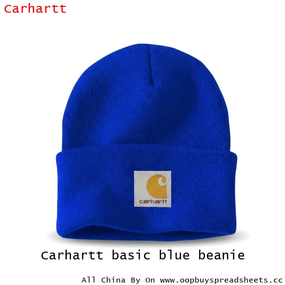 Carhartt basic blue beanie