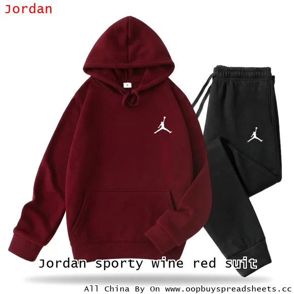 Jordan sporty wine red suit