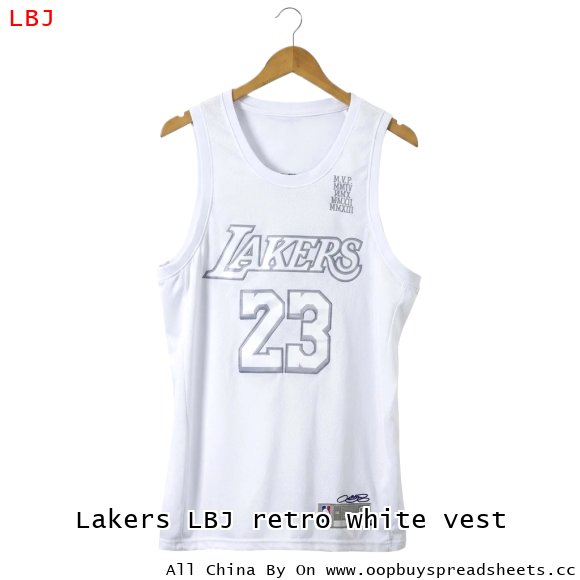 Lakers LBJ retro white vest