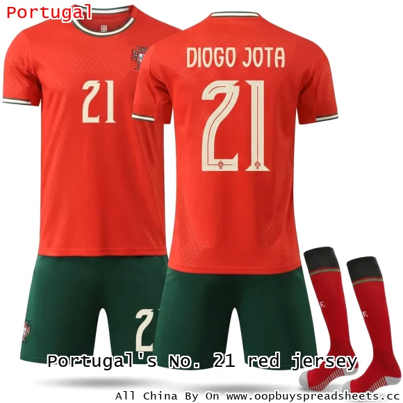 Portugal's No. 21 red jersey