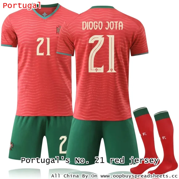 Portugal's No. 21 red jersey