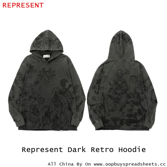 Represent Dark Retro Hoodie
