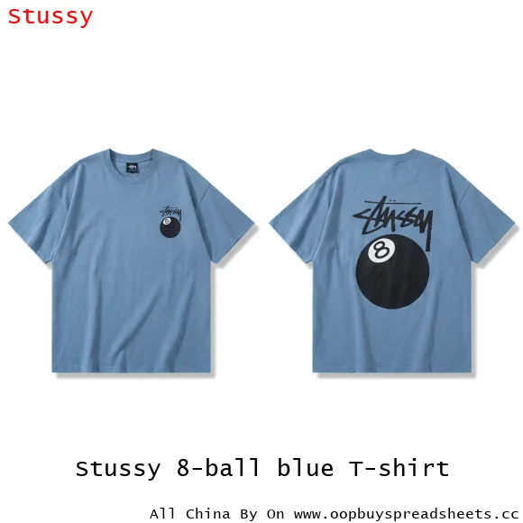 Stussy 8-ball blue T-shirt