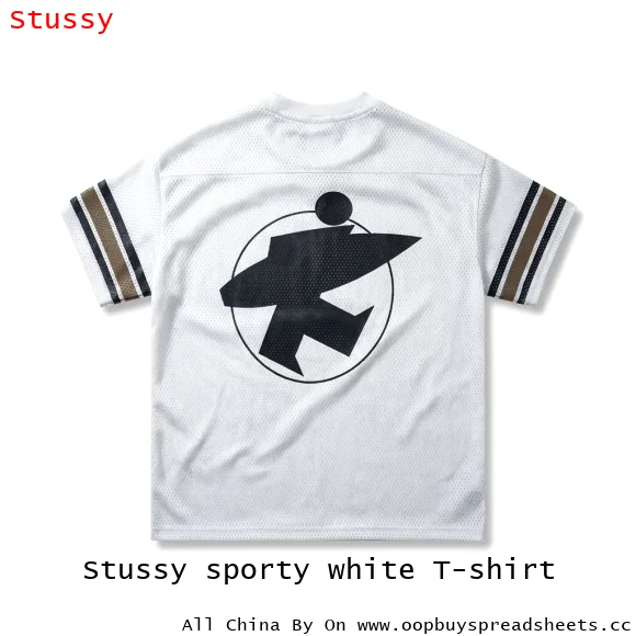 Stussy sporty white T-shirt