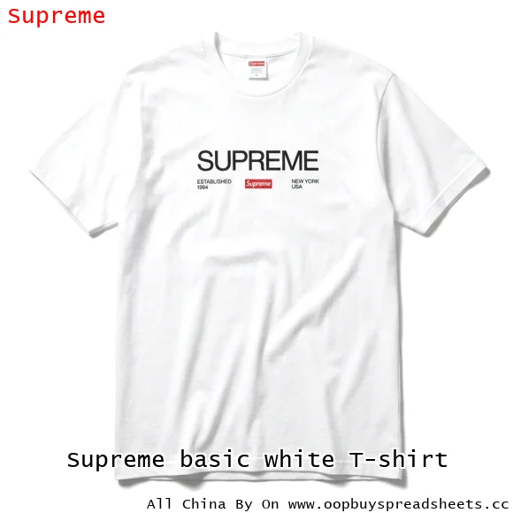 Supreme basic white T-shirt