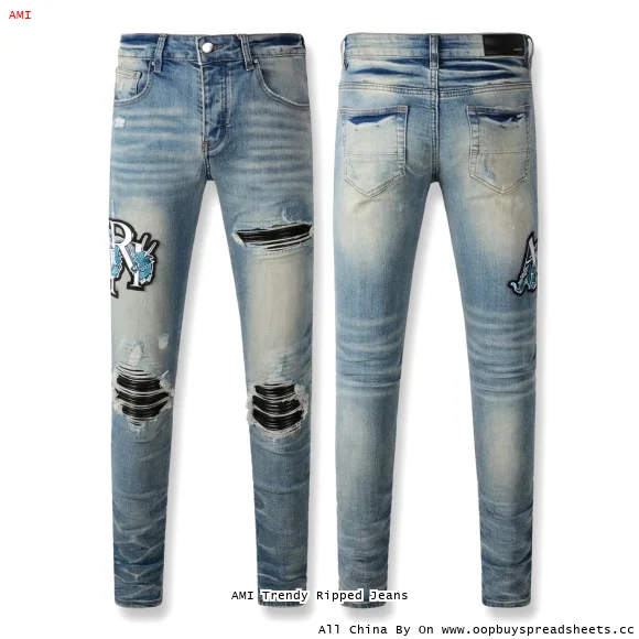AMI Trendy Ripped Jeans