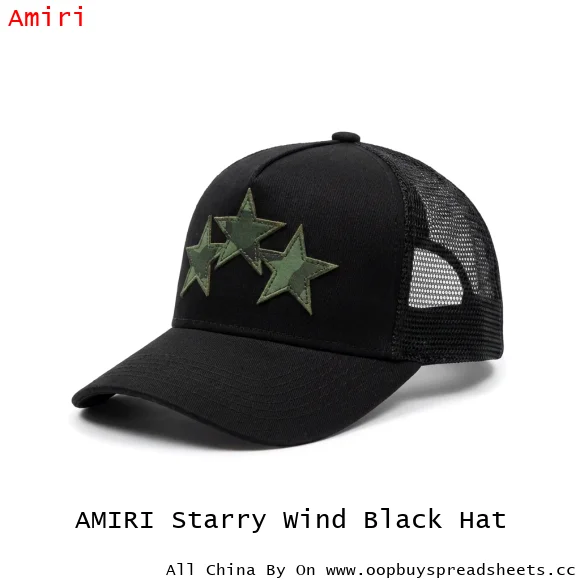 AMIRI Starry Wind Black Hat