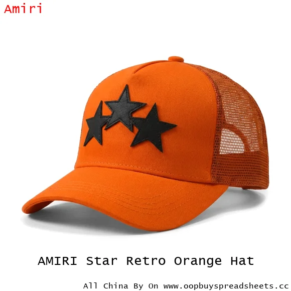 AMIRI Star Retro Orange Hat