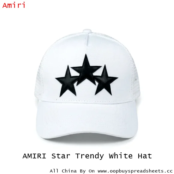 AMIRI Star Trendy White Hat