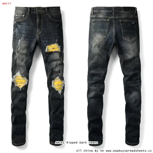 AMIRI Ripped Dark Jeans