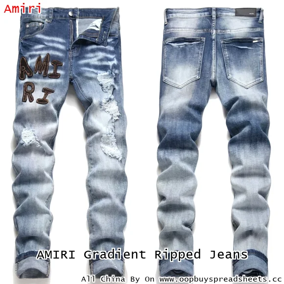 AMIRI Gradient Ripped Jeans