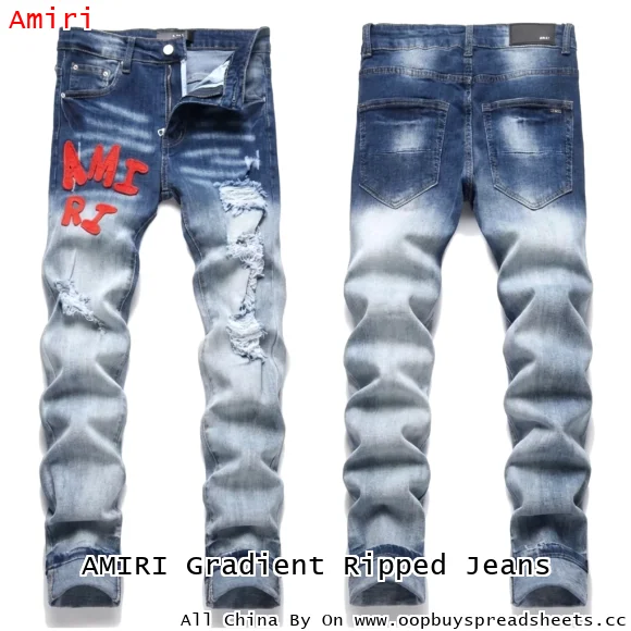 AMIRI Gradient Ripped Jeans