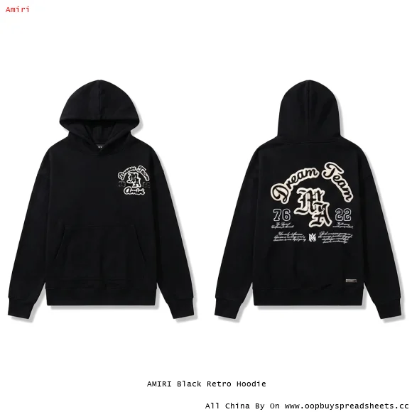 AMIRI Black Retro Hoodie