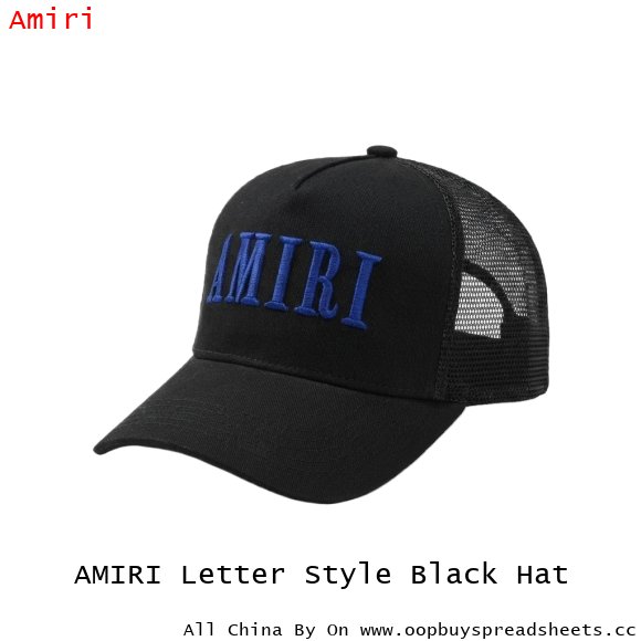 AMIRI Letter Style Black Hat