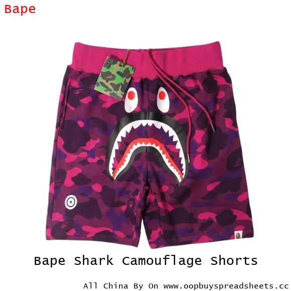 Bape Shark Camouflage Shorts