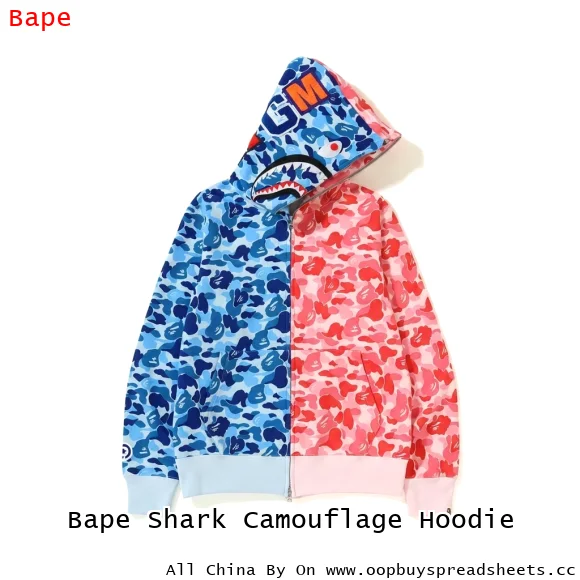 Bape Shark Camouflage Hoodie