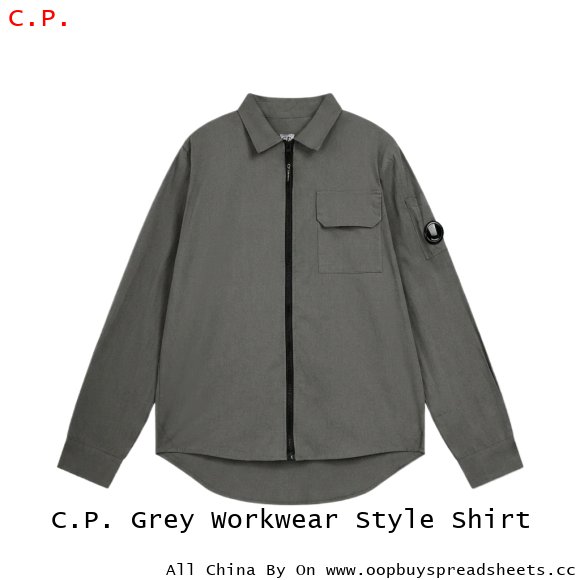 C.P. Grey Workwear Style Shirt