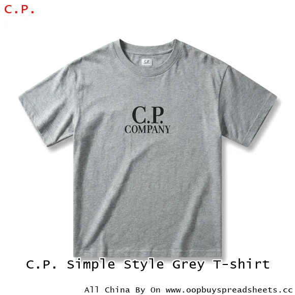 C.P. Simple Style Grey T-shirt