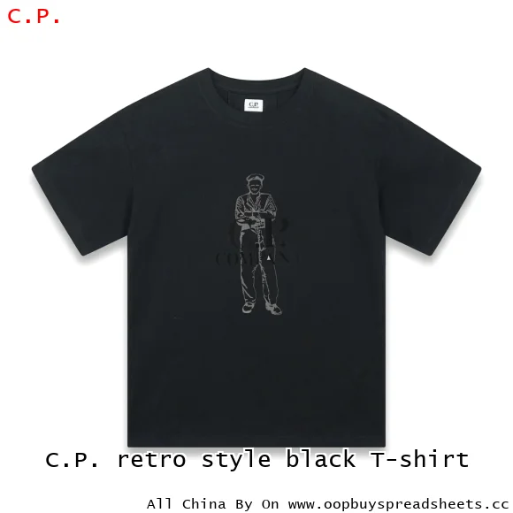C.P. retro style black T-shirt
