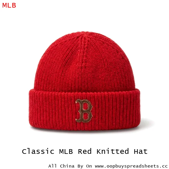 Classic MLB Red Knitted Hat