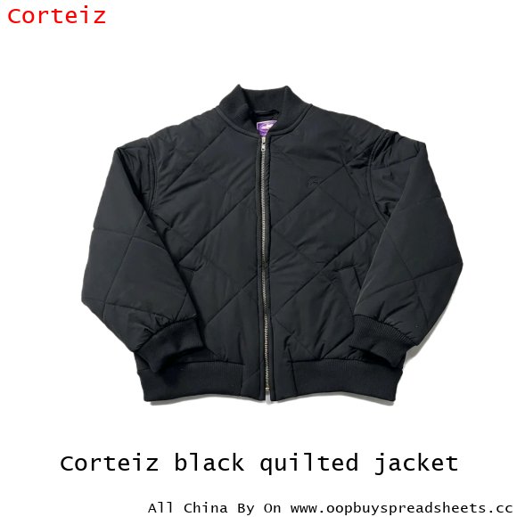 Corteiz black quilted jacket