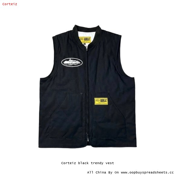 Corteiz black trendy vest