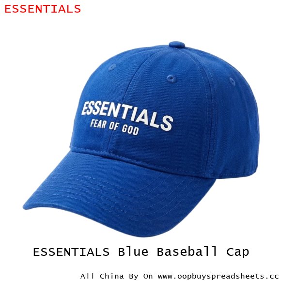 ESSENTIALS Blue Baseball Cap
