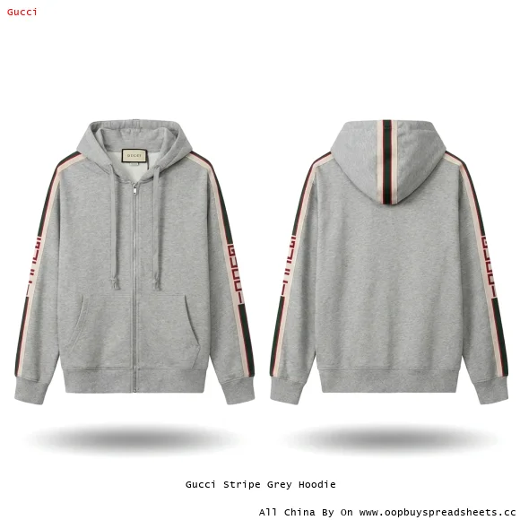 Gucci Stripe Grey Hoodie