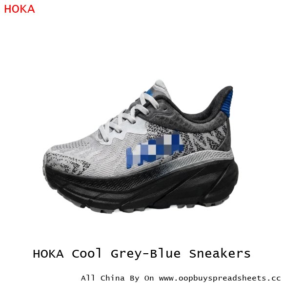 HOKA Cool Grey-Blue Sneakers