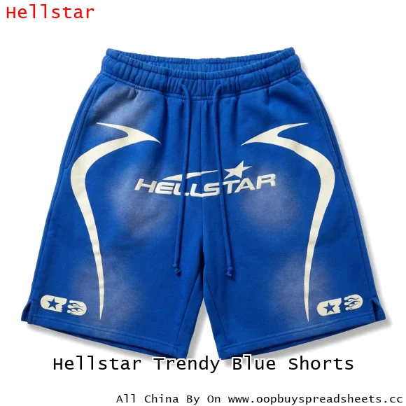 Hellstar Trendy Blue Shorts