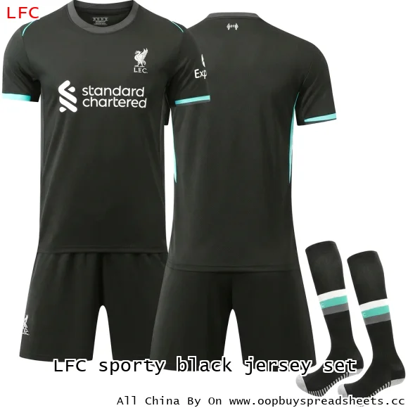 LFC sporty black jersey set