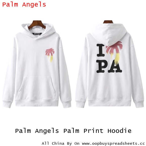 Palm Angels Palm Print Hoodie