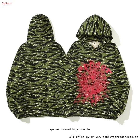 Sp5der camouflage hoodie
